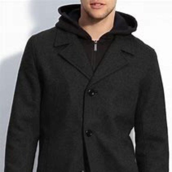 black rivet peacoat